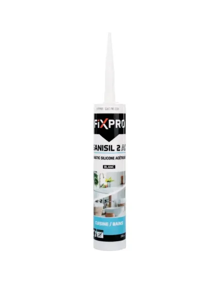 MASTIC SILICONE - FIXPRO - SANISIL 2AC FIXPRO - BLANC