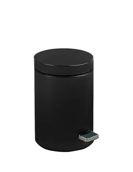 Poubelle hygiénique avec pédale 3L - Acier inoxydable Noir