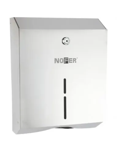 Distributeur de papier essuie-mains en acier inoxydable satiné - NOFER