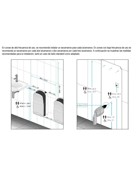 Sèche-mains V-JET NOFER Triblade blanc | Ion Shield, anti-vandalisme