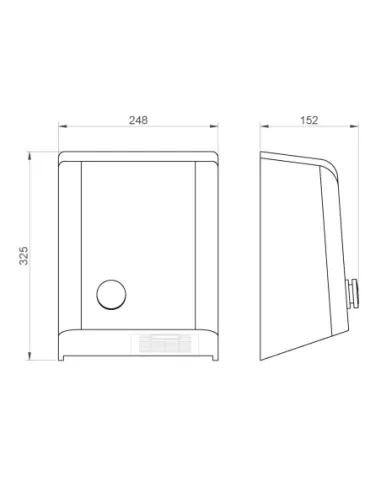 Sèche-mains BIGFLOW avec bouton poussoir ABS blanc - NOFER