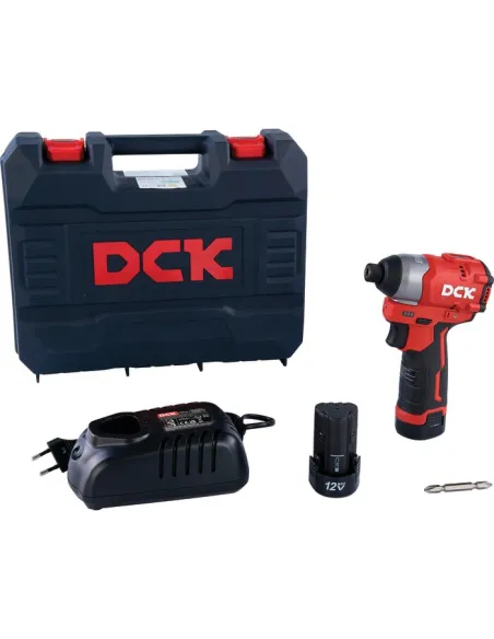 Visseuse à chocs sans fil DCK 12V Brushless – Couple 140 Nm, 2 vitesses, 2 batteries 2Ah