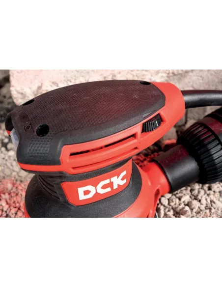 Ponceuse excentrique filaire DCK 380 W, 125 mm, 6 vitesses réglables