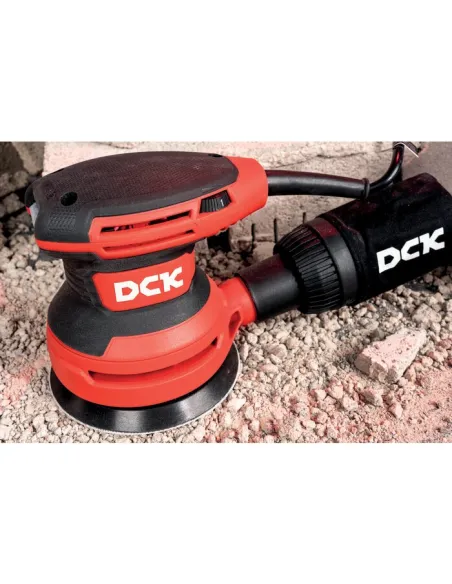 Ponceuse excentrique filaire DCK 380 W, 125 mm, 6 vitesses réglables