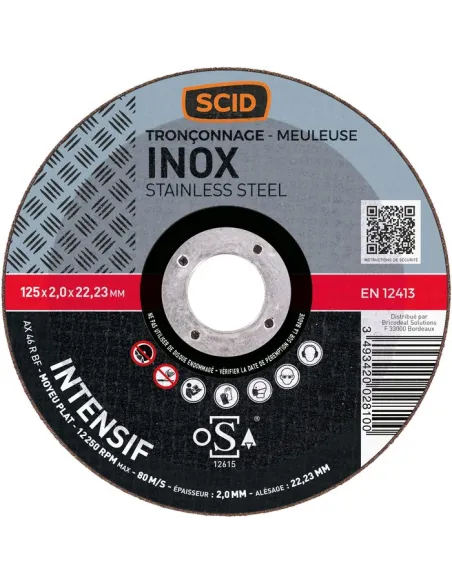 Disque tronçonner SCID inox Ø125 mm pro moyeu plat T41