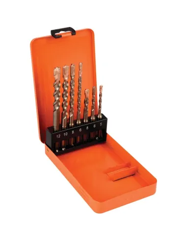 Coffret 7 forets béton SCID SDS+ 4 taillants carbure pro intensif