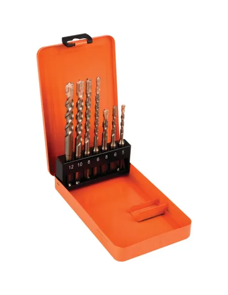 Coffret 7 forets béton SCID SDS+ 4 taillants carbure pro intensif