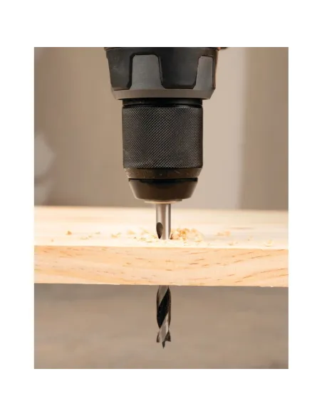 Coffret 7 forets bois SCID 3 pointes HSS queue cylindrique pro