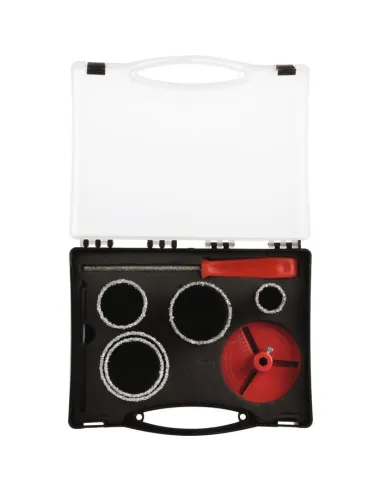 Coffret 5 trépans SCID carbure maçonnerie Ø33-83 mm pro