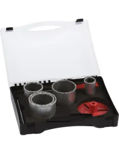 Coffret 5 trépans SCID carbure maçonnerie Ø33-83 mm pro