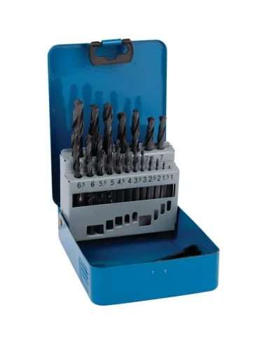 Coffret Tivoly 19 forets HSS métaux Ø 1–10 mm en mallette métal