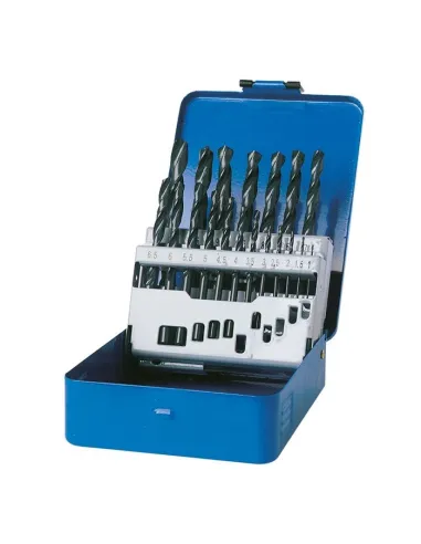 Coffret Tivoly 19 forets HSS métaux Ø 1–10 mm en mallette métal