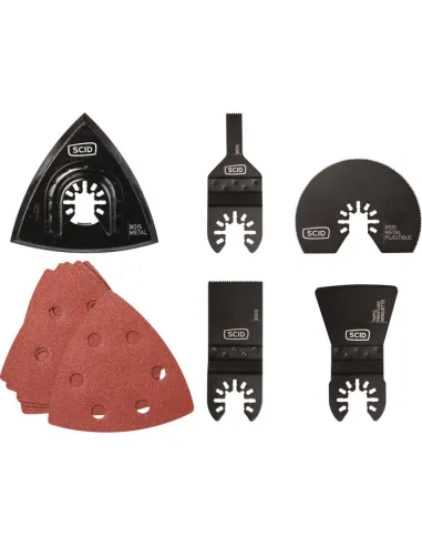 Lot 15 accessoires oscillants SCID delta, segmentée, plongeante, grattoir