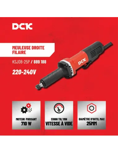 Meuleuse droite filaire DCK 710 W KSJ08-25P, pince 6 mm
