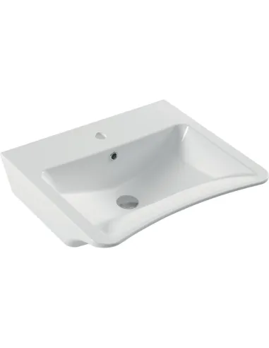 Lavabo PMR SIDER 67,5 x 55,5 cm avec trop-plein blanc