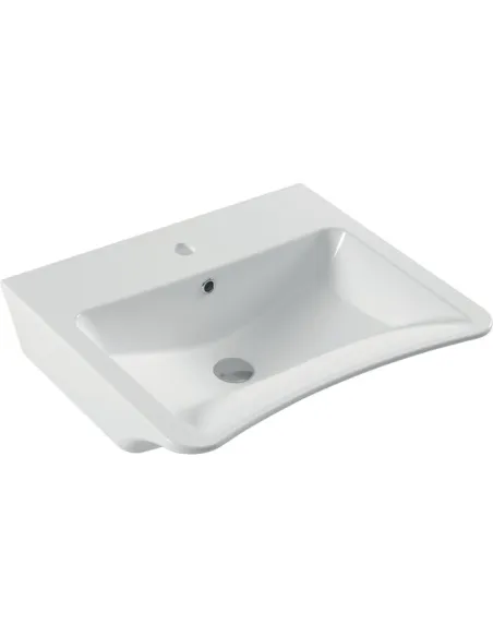 Lavabo PMR SIDER 67,5 x 55,5 cm avec trop-plein blanc