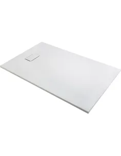 Receveur de douche extra-plat Gaïa 120x90 cm blanc effet pierre