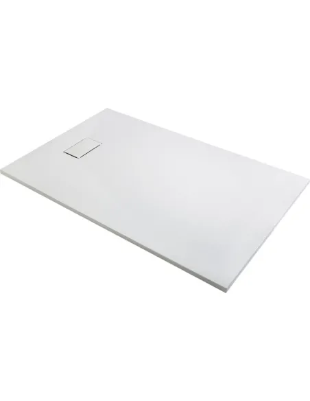 Receveur de douche extra-plat Gaïa 120x90 cm blanc effet pierre