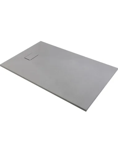 Receveur de douche extra-plat Gaïa 180x90 cm gris effet pierre