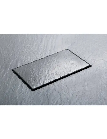 Receveur de douche extra-plat Gaïa 180x90 cm gris effet pierre