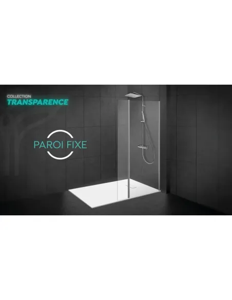 Volet de douche pivotant Transparence-P 35x200 cm Odyssea