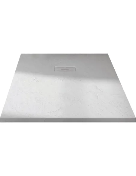 Receveur de douche extra-plat Kinerock Evo 180x80 cm blanc effet pierre
