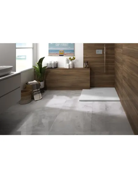 Receveur Kinerock Evo 80x80 blanc effet pierre
