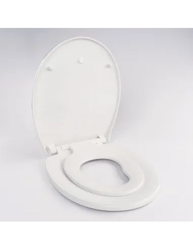 Abattant WC Family Odysséa | Blanc, réducteur enfant intégré, fixation par le dessus