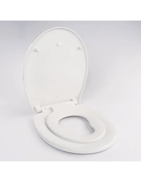 Abattant WC Family Odysséa | Blanc, réducteur enfant intégré, fixation par le dessus