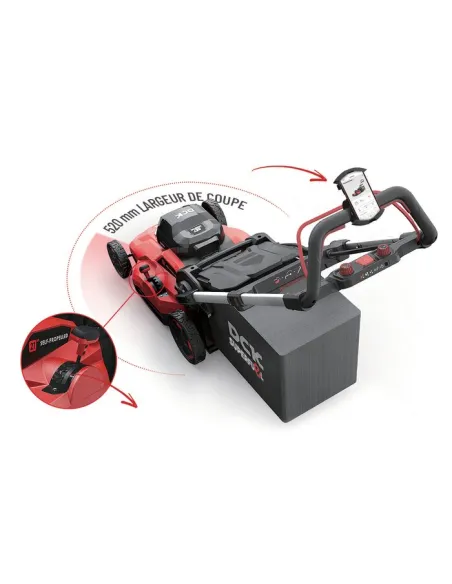 Tondeuse sans fil tractée DCK 58 V Brushless | Autotractée, puissance et confort de coupe