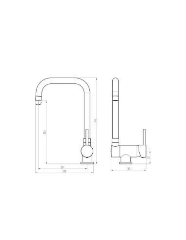 Mitigeur de cuisine rabattable Alexia Chrome | Bec pivotant 360°, ouverture à froid